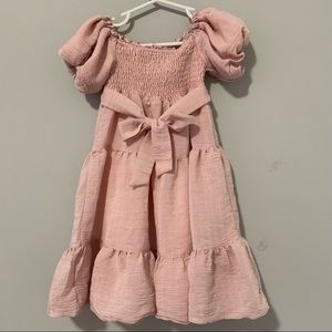 Morning lavender pink off shoulder dress